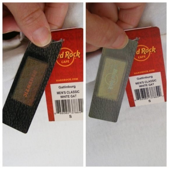 HARD ROCK CAFE Tee, S Defunct Gatlinburg, New/Flaw, White, Short sleeves - Picture 7 of 8